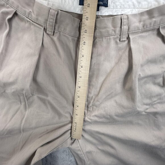 Vintage Polo Ralph Lauren Chino Pants Mens 35x33 Khaki Tan Andrew Pant Pleated - Picture 12 of 16